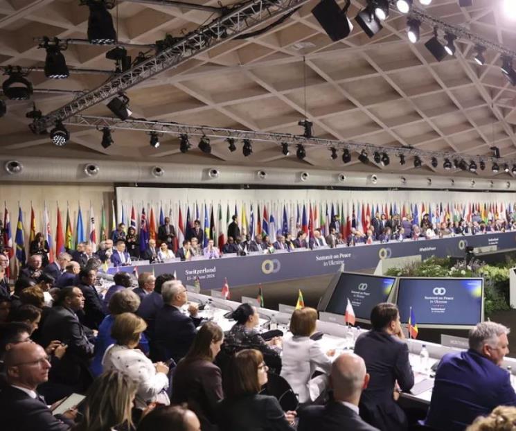 Reafirman casi 80 países apoyo a Ucrania en Suiza