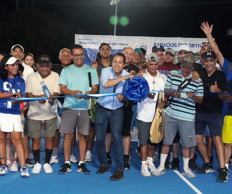 Entrega Carrillo cancha de tenis remodelada