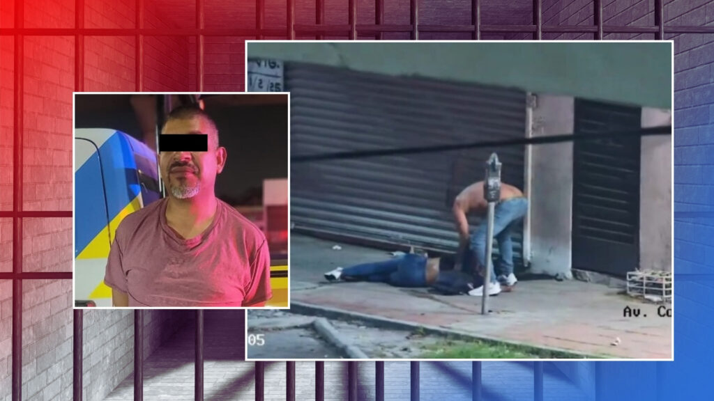 Detienen en Monterrey a hombre captado golpeando a una mujer