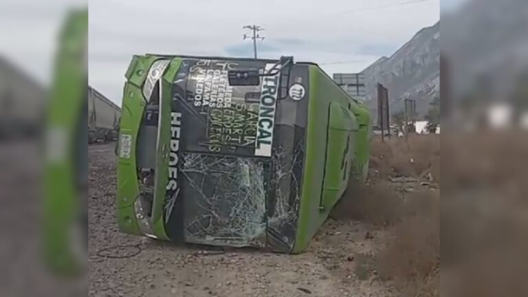 Al Momento | Camión urbano es impactado por tren en García