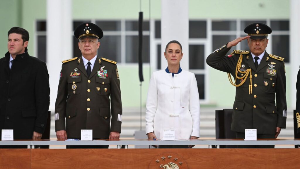 Sheinbaum celebra el Día del Ejército en Cerralvo, NL