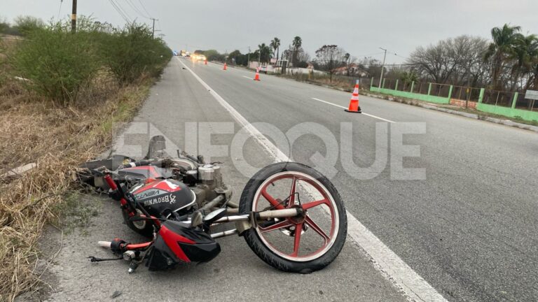 Muere motociclista en accidente en la Carretera Nacional