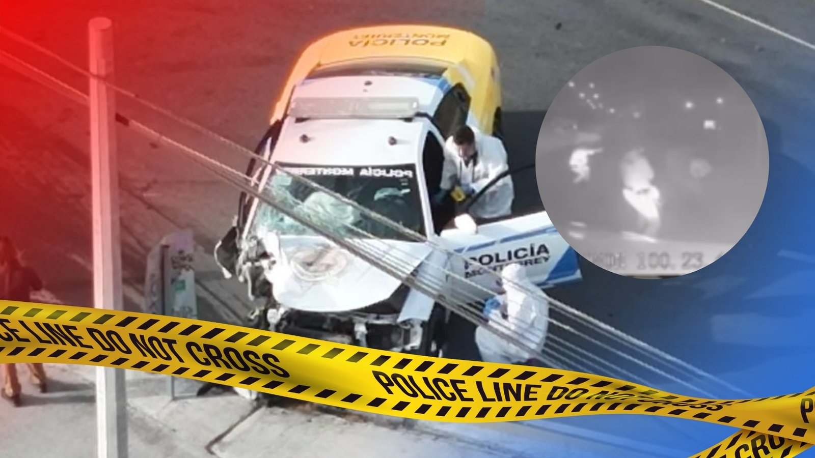 Difunden video de la persecución y muerte de policía de Monterrey