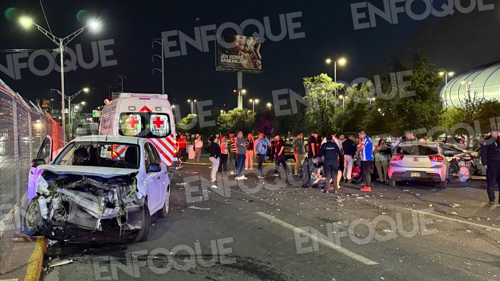 Atropello múltiple deja siete lesionados frente al Estadio BBVA