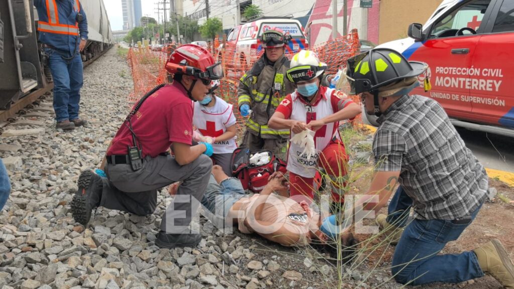 Hombre Dormía sobre las vías y lo arrolla el tren en Monterrey