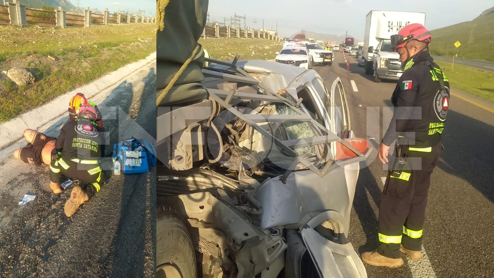Conductor ebrio se estrella contra tráiler en Autopista Monterrey – Saltillo