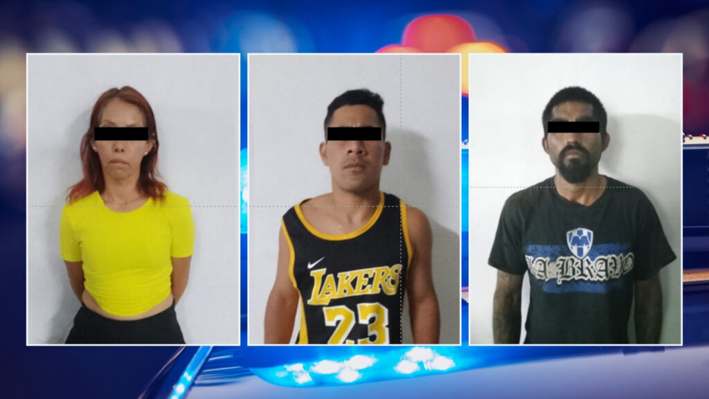 Detiene Policía de Santa Catarina a tres personas con droga