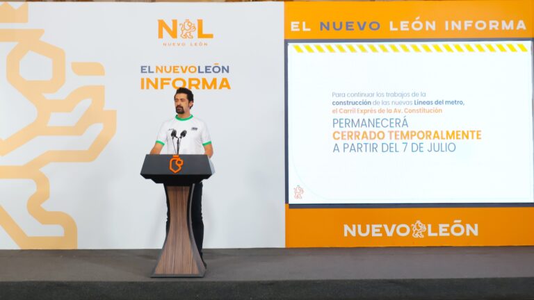Cierran Carril Exprés en Constitución por obras del Metro