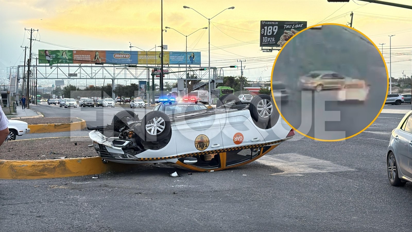 Automovilista pasa semáforo en rojo y provoca volcadura en SC