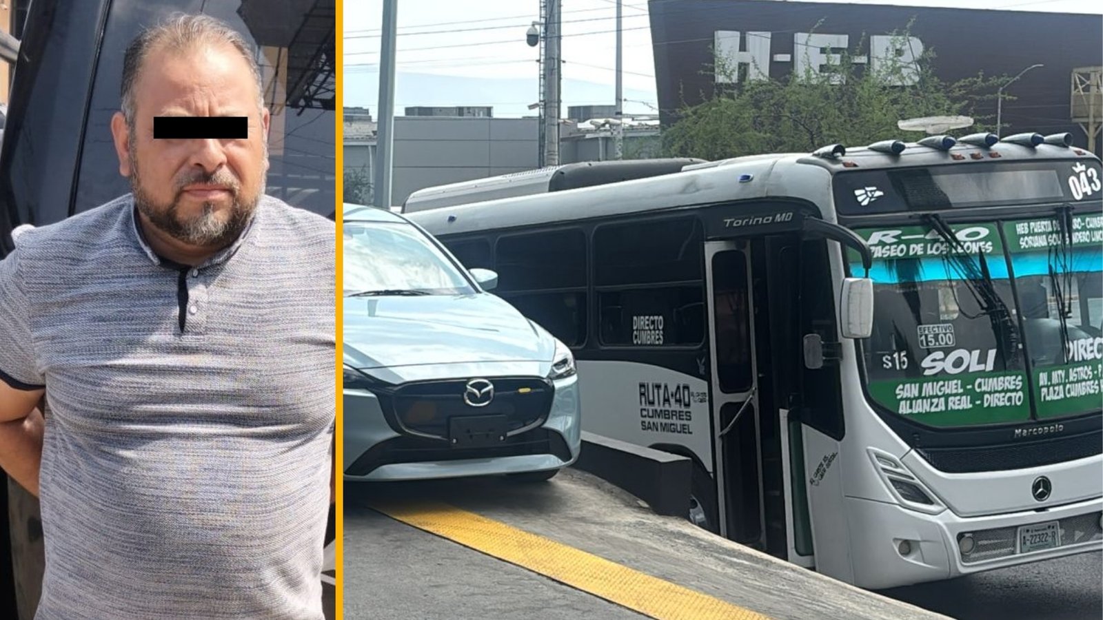 Detienen a hombre por agredir a conductor tras riña vial en Monterrey