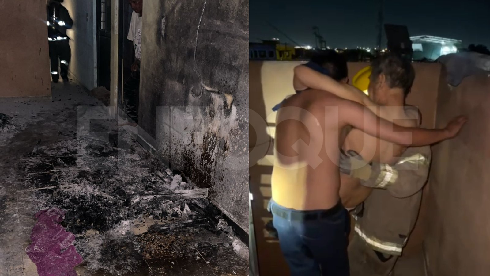 Rescatan a adulto mayor intoxicado durante incendio Guadalupe
