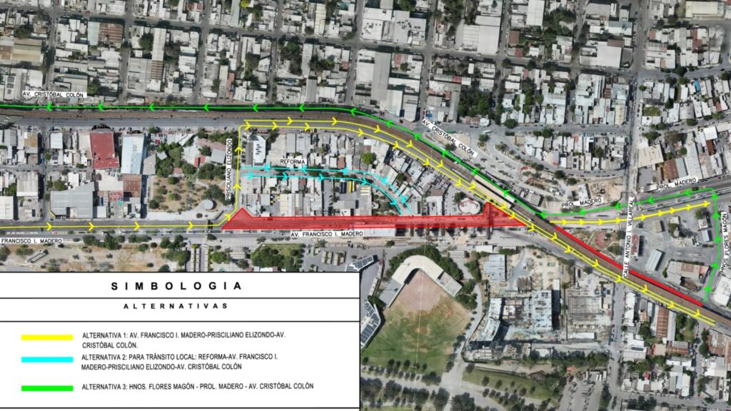 Implementa Monterrey carril de contraflujo en la Y Griega por obras de la L6