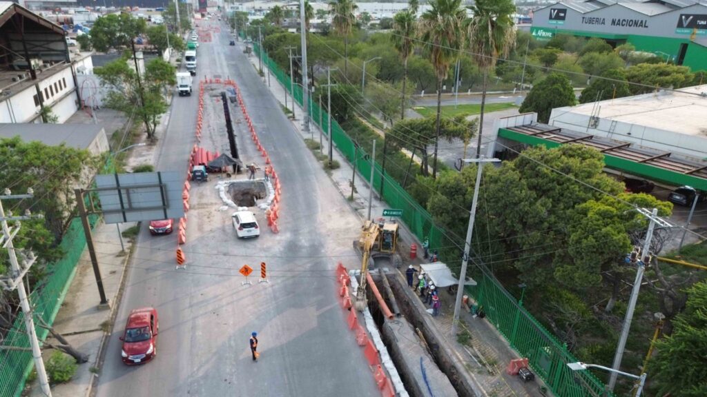 Implementan ´contraflujo´en Diego Díaz por obra de CFE en SN