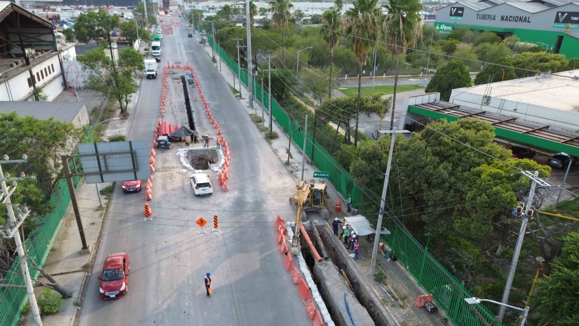 Implementan ´contraflujo´en Diego Díaz por obra de CFE en SN