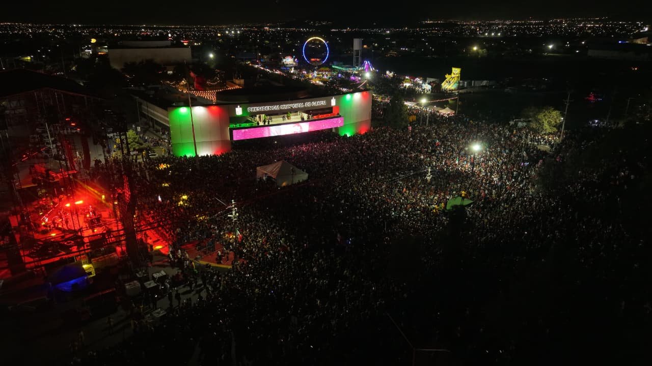 Reúne García a más de 30 mil personas con presentación de Santa Fe Klan