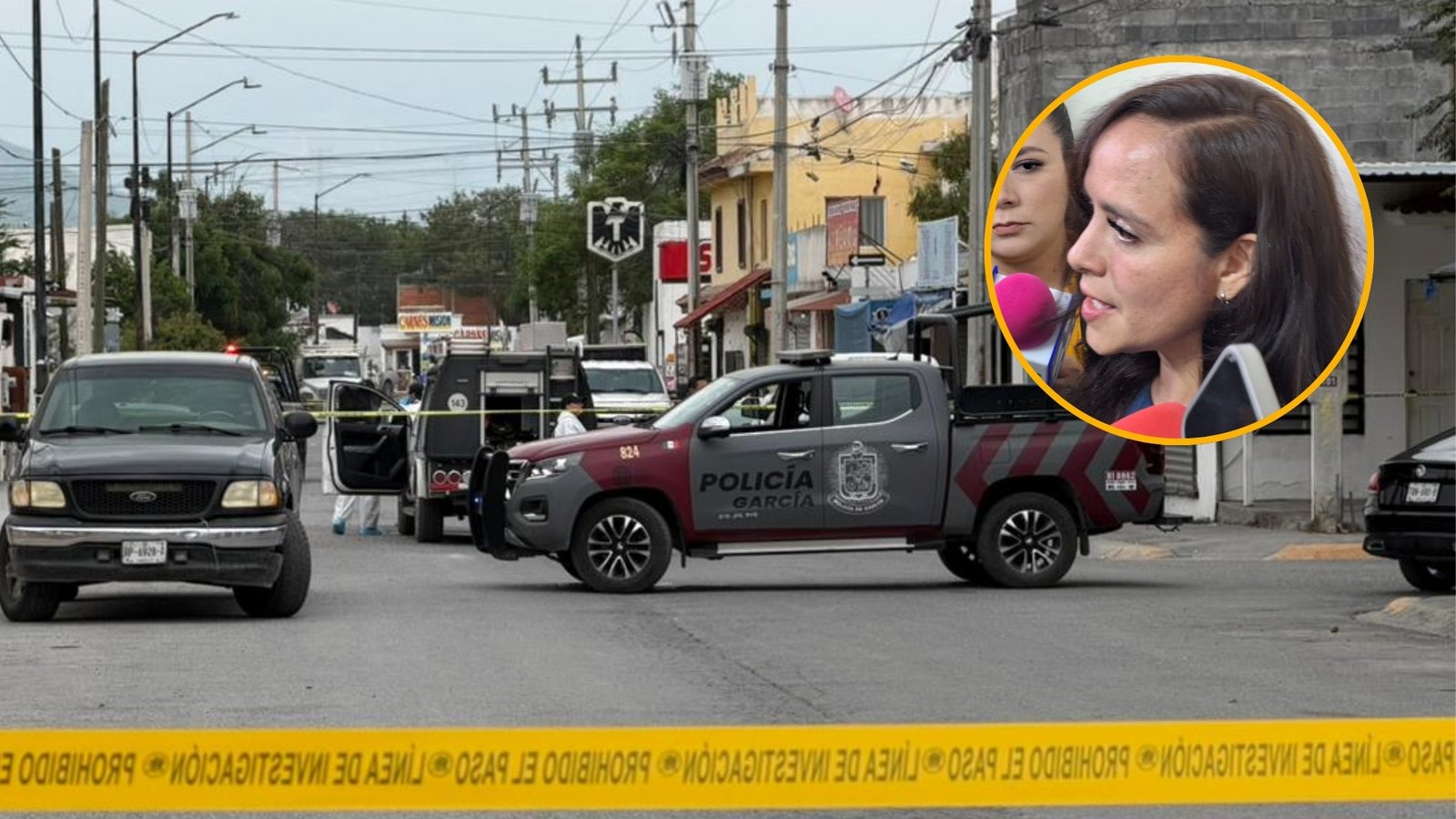 Fachada de la parroquia San Juan Pablo II en García, lugar del feminicidio