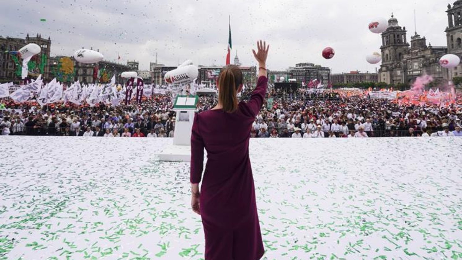 Claudia Sheinbaum celebra su primer año de gobierno en el Zócalo