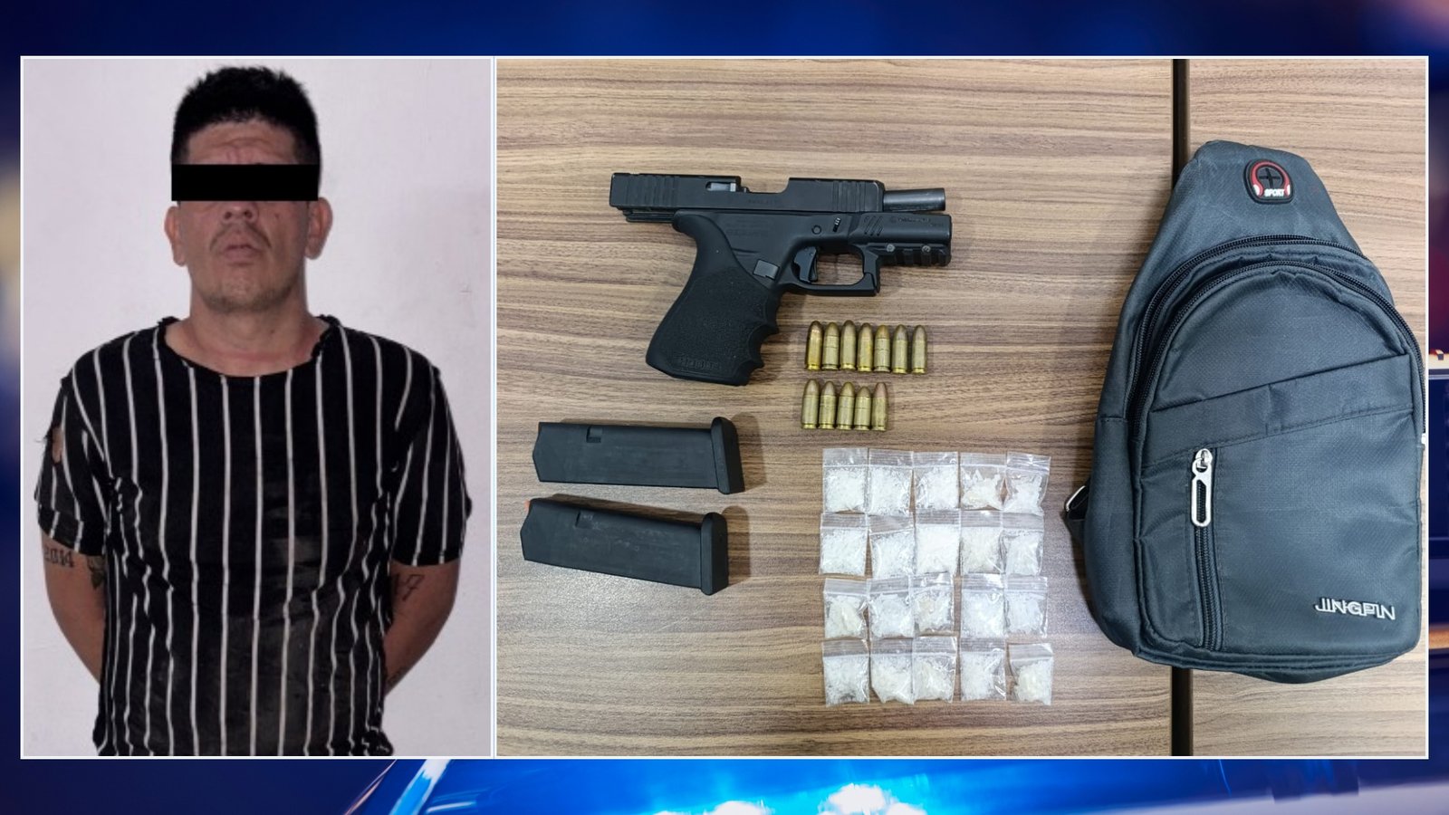 Policías de Santa Catarina detienen a hombre armado