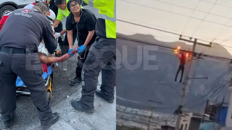 hombre descarga eléctrica Santa Catarina.