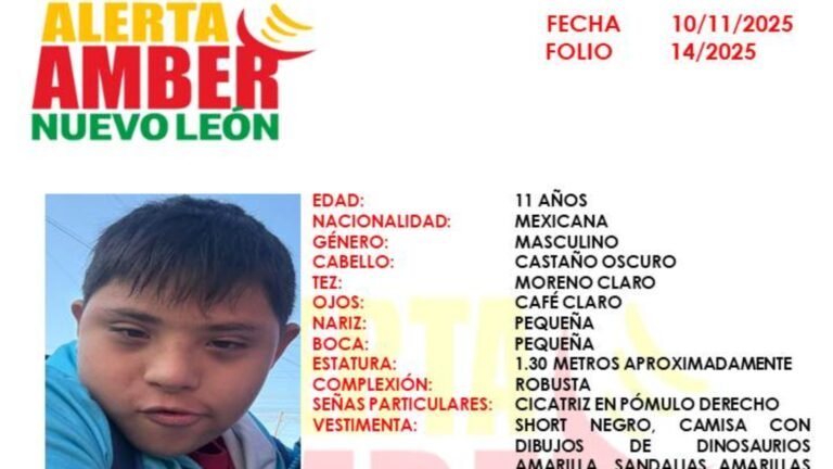 Autoridades buscan a Jorge Enrique, niño desaparecido en Juárez, Nuevo León