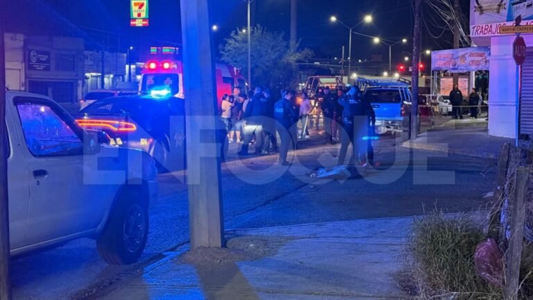 Escena del crimen en la colonia Estrella, donde fue asesinado un menor de 14 años en Monterrey