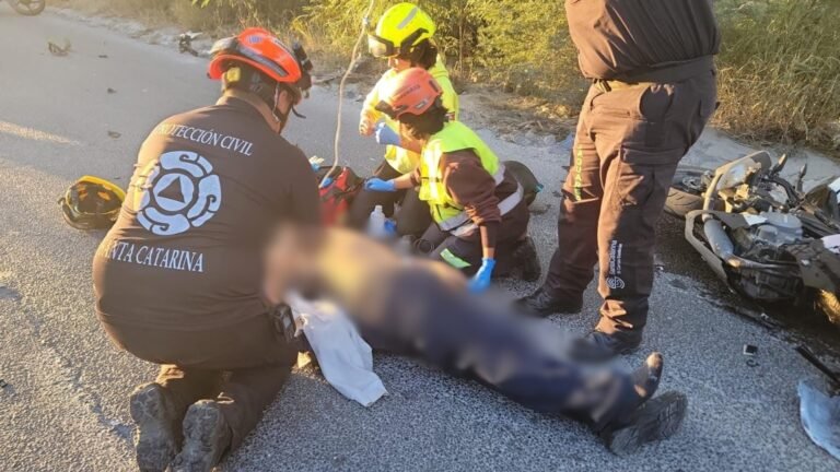 motociclista lesionado Santa Catarina.