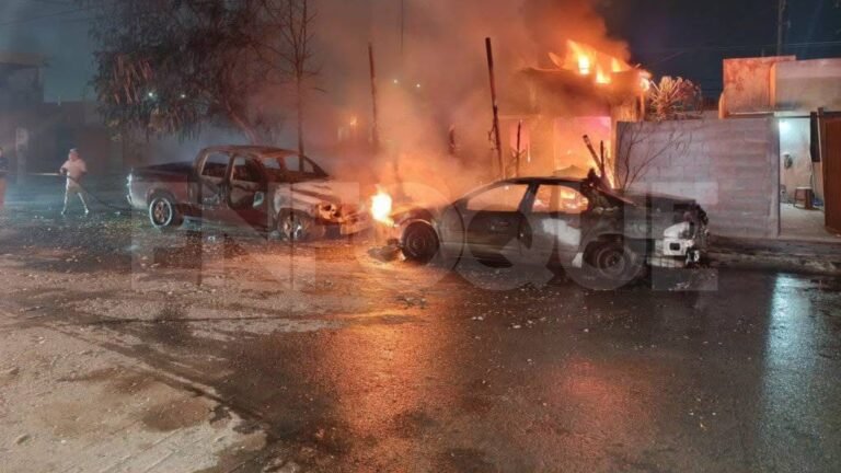 Incendio en Pesquería deja un hombre muerto y otro grave.