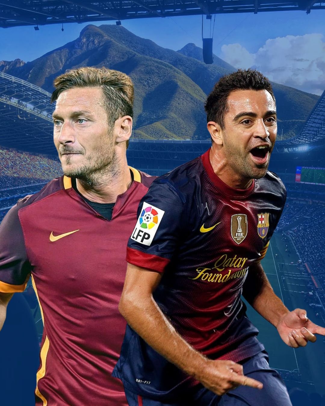 Confirman a Totti y Xavi para el Juego de Leyendas en Monterrey