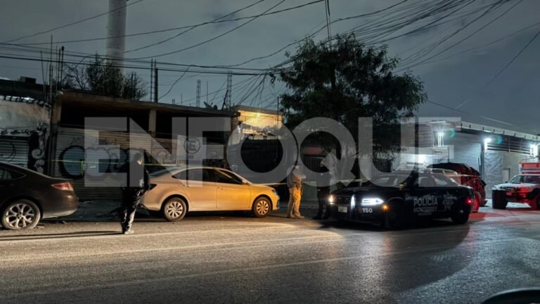 Policía de Monterrey resguarda escena en Colonia Industrial