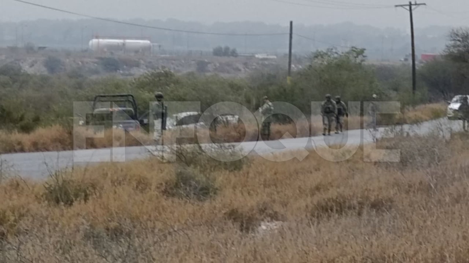 Policía de García resguarda vehículo abandonado