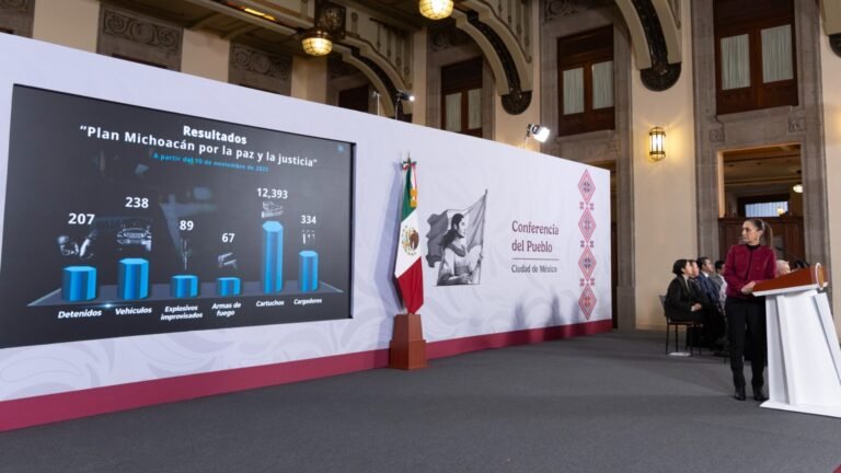 Claudia Sheinbaum presenta informe de seguridad con reducción de homicidios en 2025