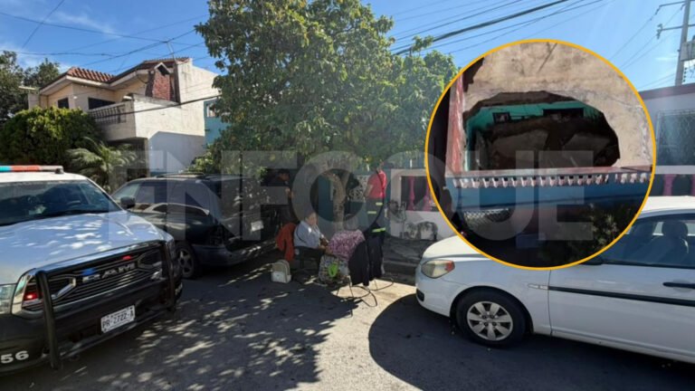 Derrumbe de losa en vivienda de Hogares Ferrocarrileros, Monterrey