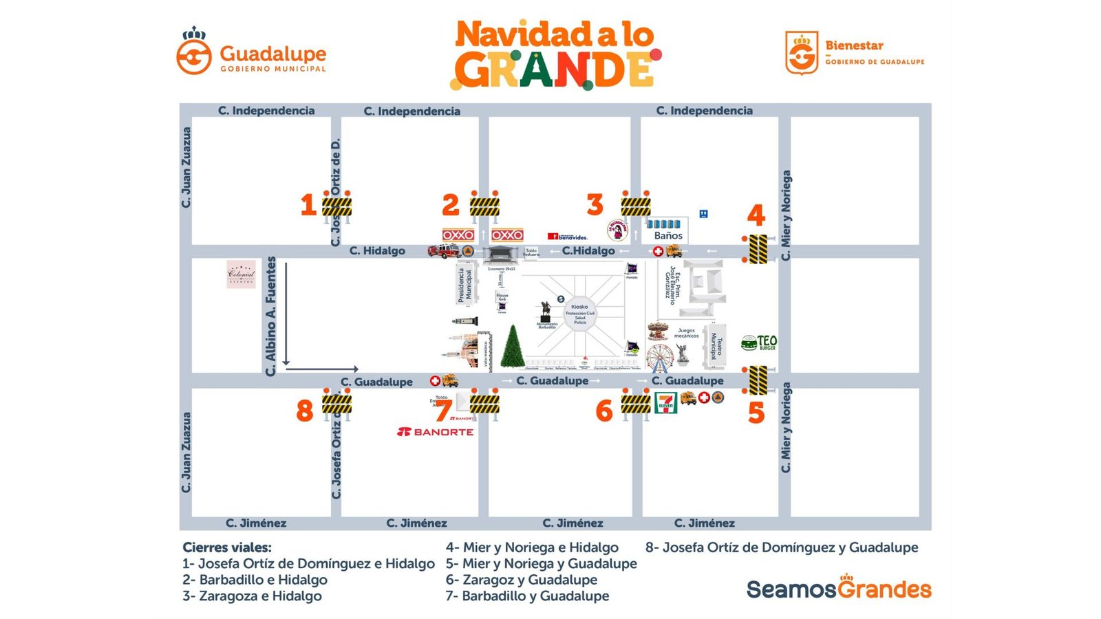 Guadalupe cerrará calles del centro por concierto de Grupo Pesado