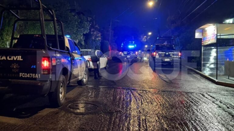 movilización policial en colonia San Ángel Sur Monterrey