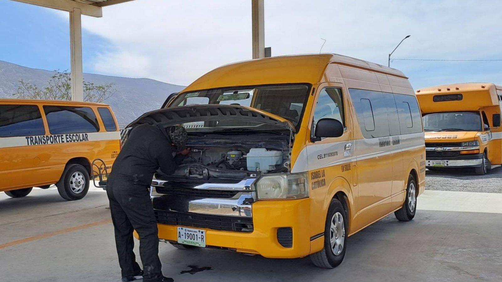 Supervisión transporte escolar Nuevo León