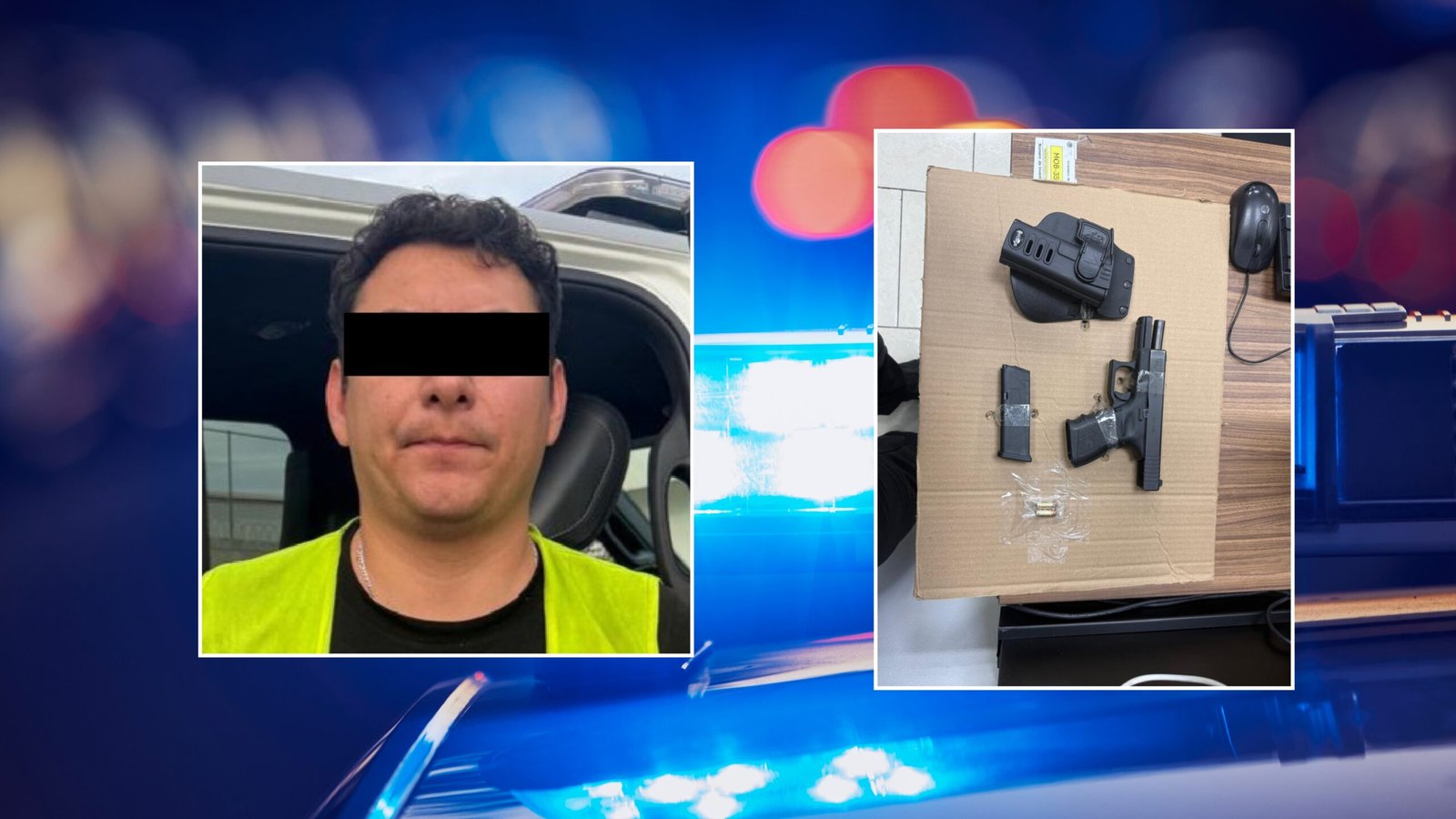 Detienen a escolta con porte falso en Santiago