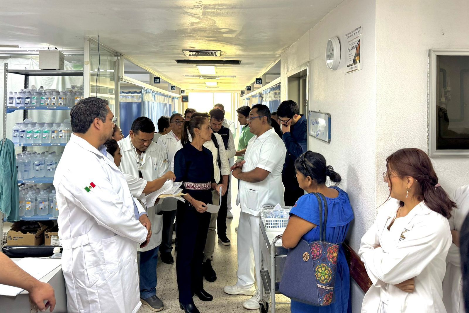 zSheinbaum verifica atención a lesionados del Tren Interoceánico