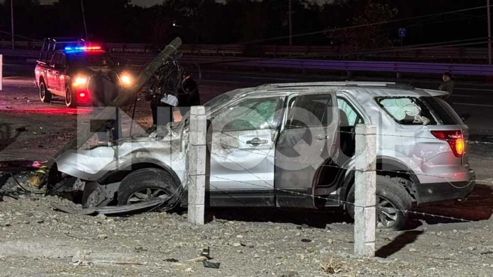 Detienen a conductor tras chocar patrulla y provocar volcadura en Guadalupe