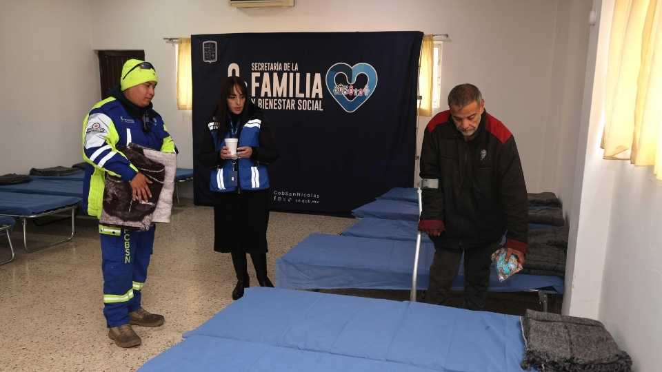 Refugio temporal en Unidad Laboral por bajas temperaturas en San Nicolás
