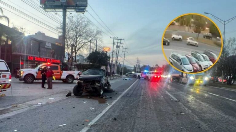 Accidente vial en Camino Real y Paseo de los Parques, Santiago