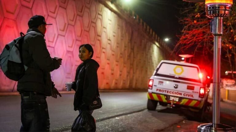 Operativo invernal en Santiago Nuevo León.