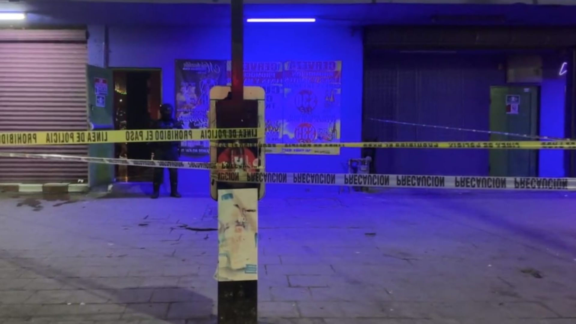 olicía acordona bar tras ataque a balazos en el centro de Monterrey