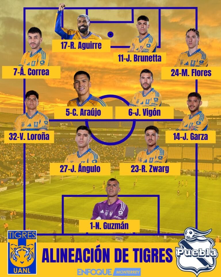 ALINEACION TIGRES