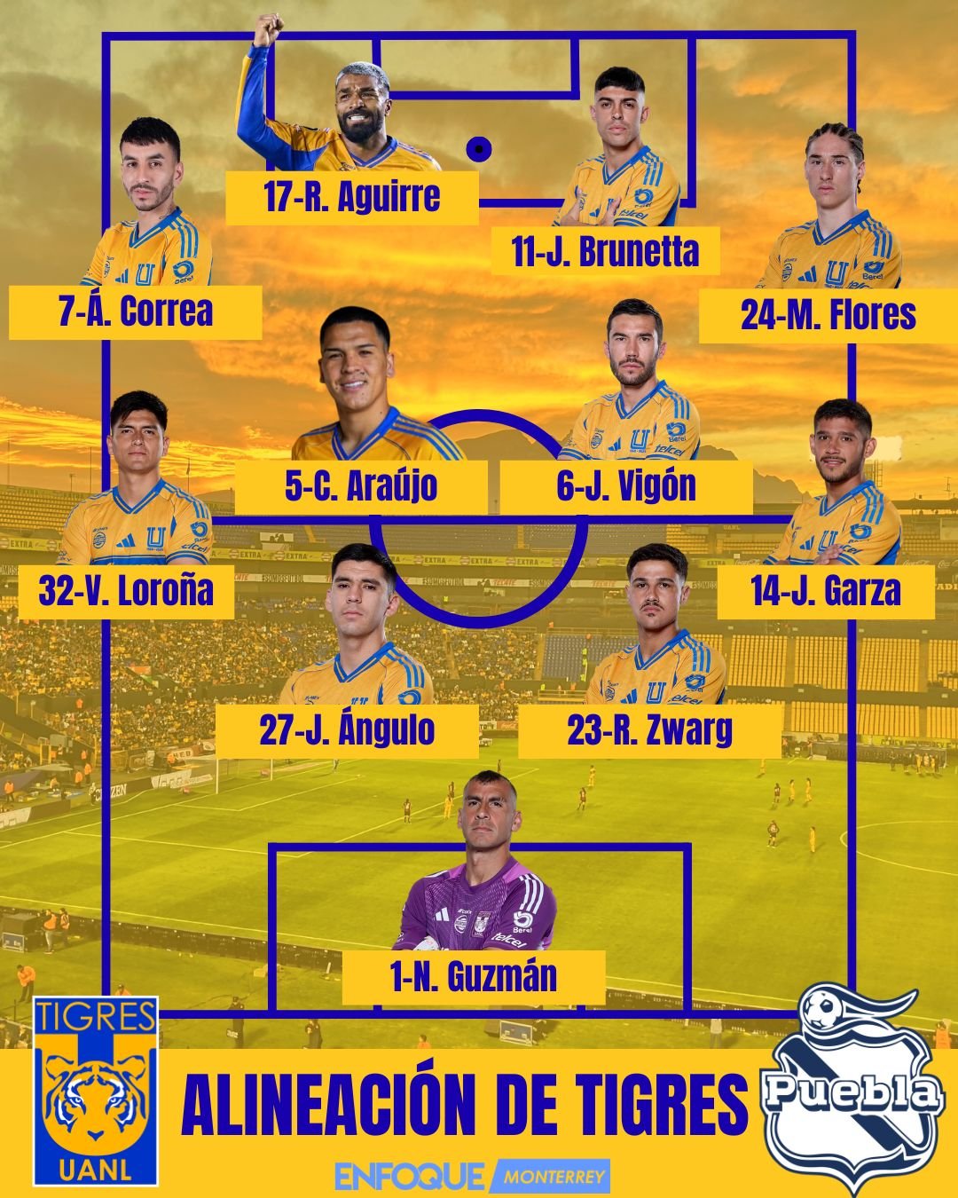 ALINEACION TIGRES