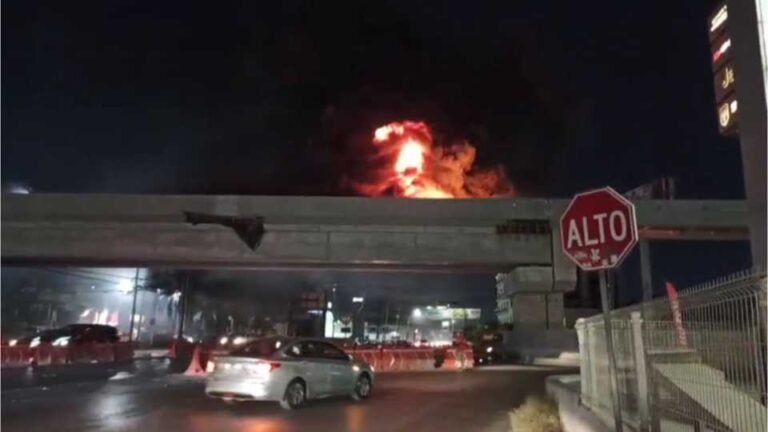Incendio en obras de Línea 6 del Metro moviliza a Protección Civil en Guadalupe