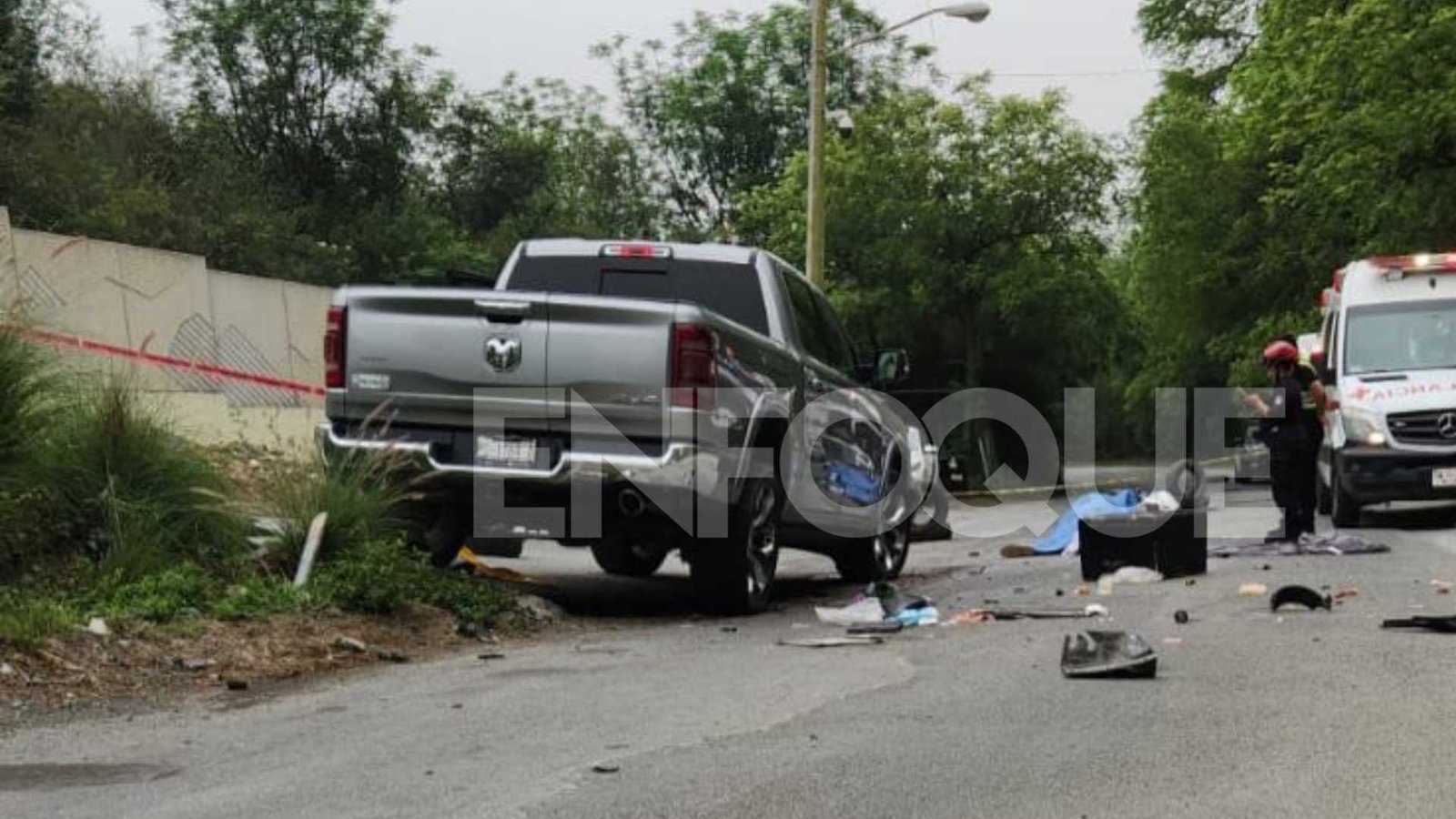 Muere motociclista tras choque frontal en La Estanzuela, Monterrey
