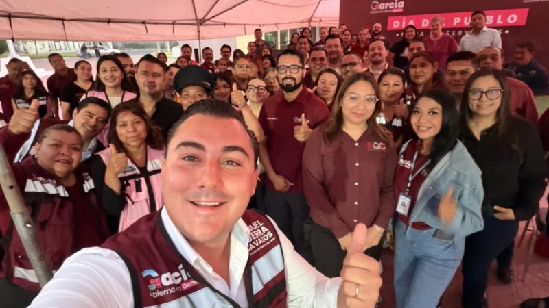 Alcalde de García atiende bloqueo por falta de agua