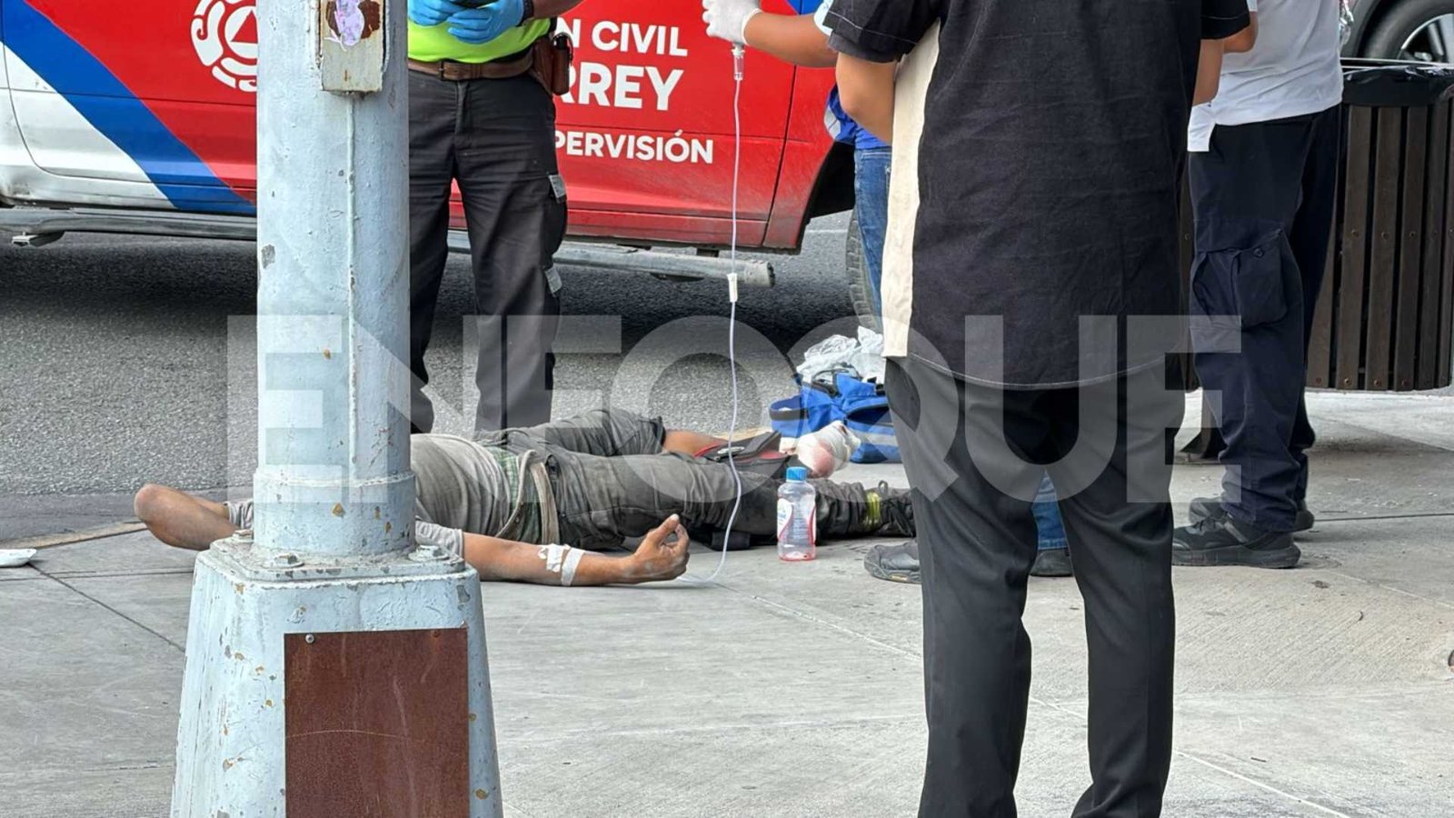 Hombre pierde dedos tras ser arrollado por tren en Monterrey