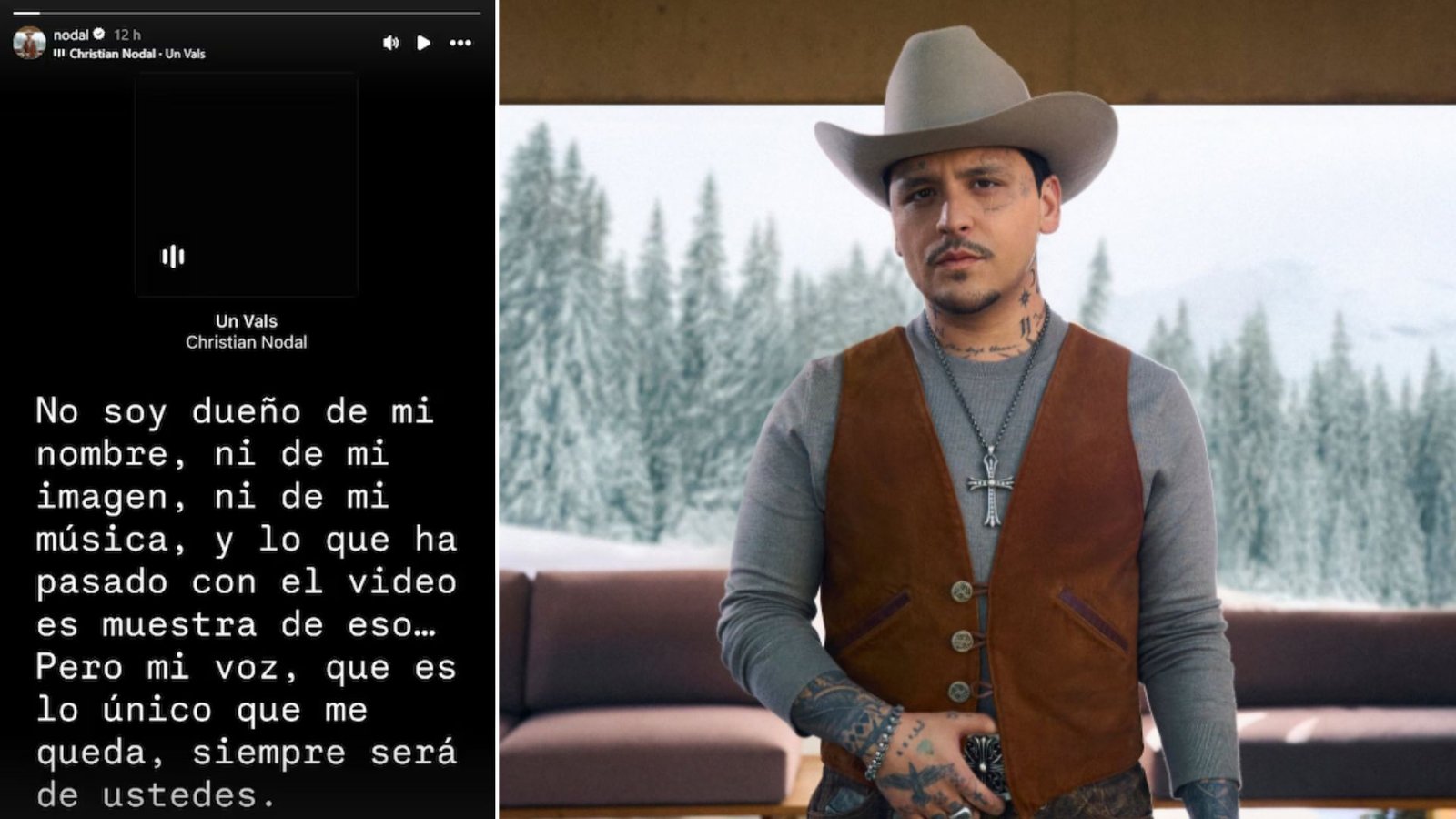 Christian Nodal no es dueño de su nombre