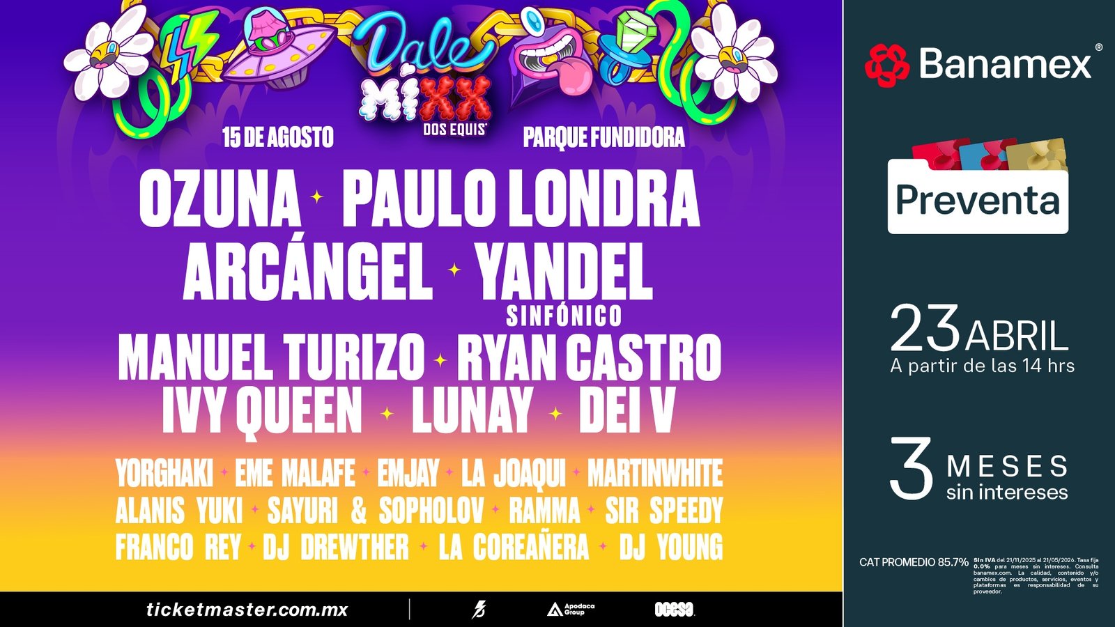 Dale MIXX 2026 revela lineup oficial